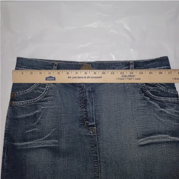 EU44 fits like a 12, Dolce & Gabbana Denim Maxi Skirt w/ Back Slit 100% Cotton - Picture 12 of 14